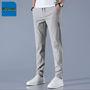 Unisex Fashion Thin Straight Everything Ice Silk Casual Pants