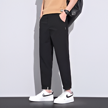 Men's Casual Pants Summer New Fashionable Loose Straight Pants Summer Ice Silk Comfortable Pants Men's All-match