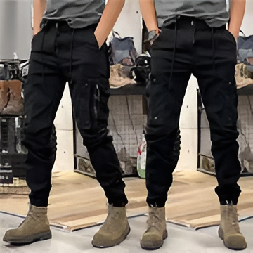 Men's Baggy Skinny Cargo Pants With Multiple Pockets Men's Casual Cargo Pants Elastic Waist Drawstring Joggers Pants Tapered Sweatpants for Men Multi Pockets