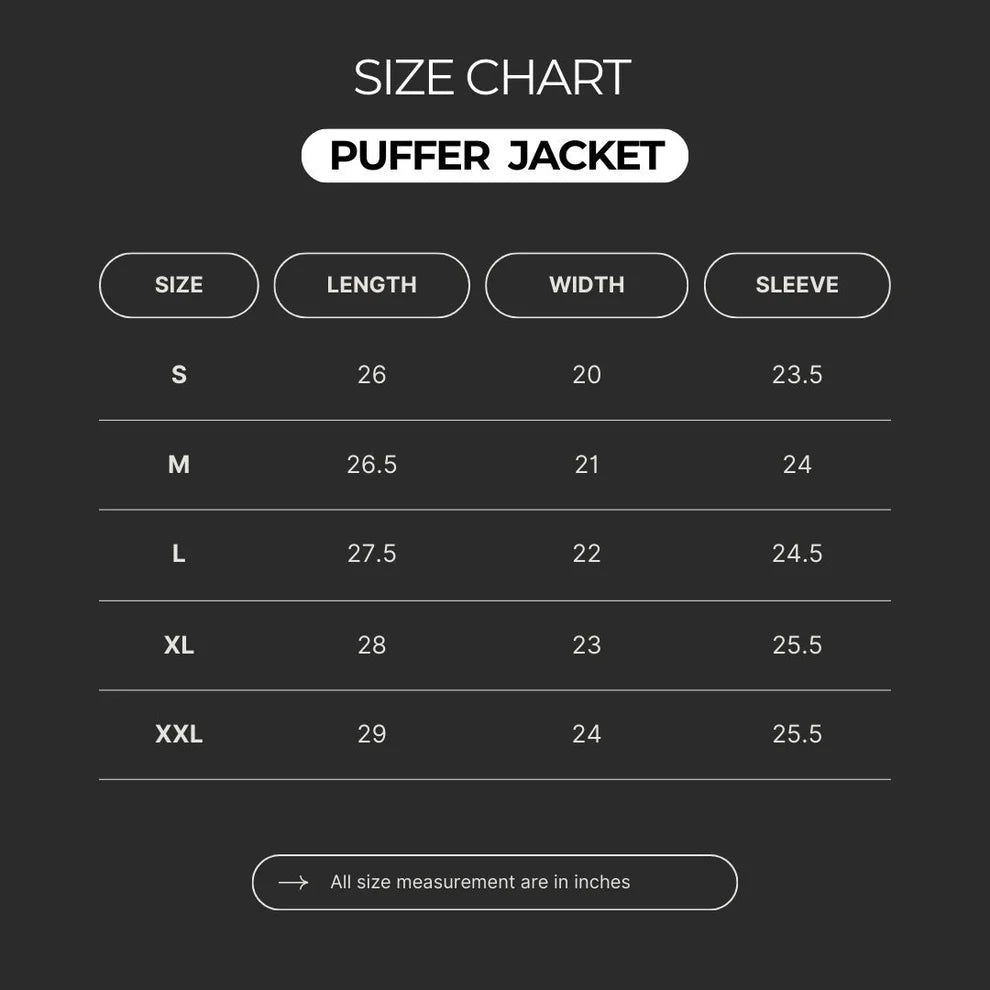 Premium Black Full Sleeves Puffer Jacket N/F